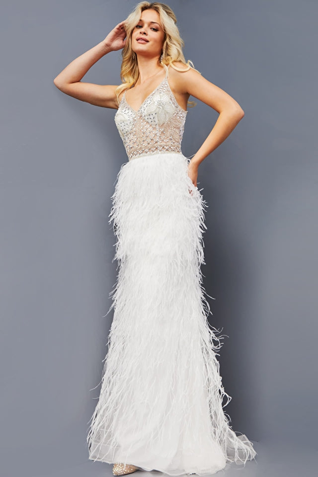 White feather dresses